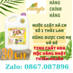 NƯỚC GIẶT XẢ  ANCHYTO  6IN1  - HƯƠNG HOA MỘC VÀNG NHẬT  -  30 KG/CAN 
