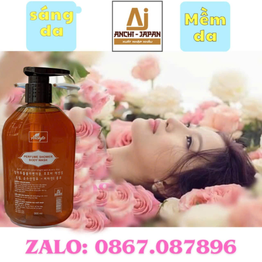 SỮA TẮM ANCHYTO - DƯỠNG DA CN HÀN QUỐC - HƯƠNG HOA HỒNG ENCHANTER -LOẠI 350ML/CHAI