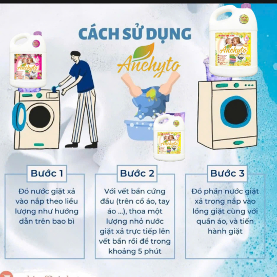 NƯỚC GIẶT XẢ ANCHYTO  6IN1  - HƯƠNG  NƯỚC HOA  - 30 KG/CAN 