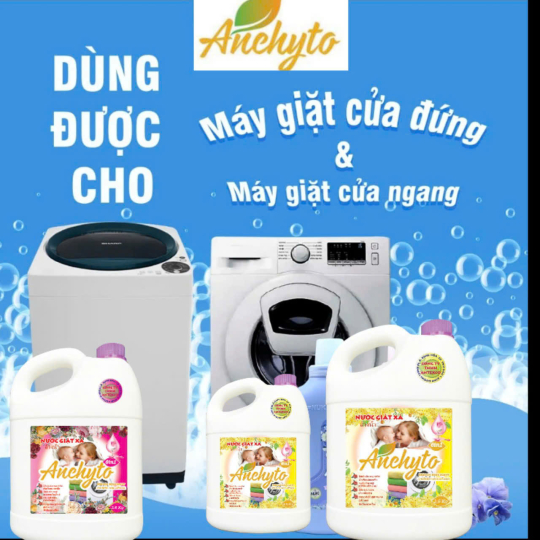 NƯỚC GIẶT XẢ  ANCHYTO  6IN1  - HƯƠNG HOA MỘC VÀNG NHẬT  -  20 KG/ CAN 
