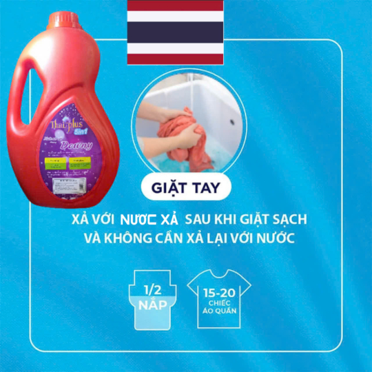 NƯỚC XẢ THAIPLUS CN THAI LAN HƯƠNG DOWNY LOẠI 2,2KG/CAN 