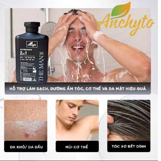 SỮA TẮM NAM CN HÀN QUỐC 2IN 1 ( TẮM VÀ GỘI )-  DUNG TÍCH 350ML/CHAI