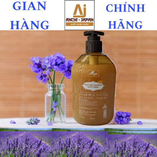 SỮA TẮM ANCHYTO - DƯỠNG DA CN HÀN QUỐC - HƯƠNG  LAVENDER VÀ HOA HỒNG  -LOẠI 350ML/CHAI