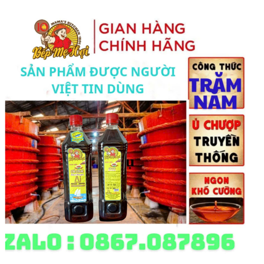 NƯỚC MẮM CHẤM 18PROTEIN  BẾP MẸ HỢI CHAI NHỰA  900ML/CHAI 