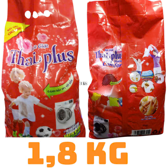 BỘT GIẶT THAIPLUS HƯƠNG NƯỚC HOA-  1,8 KG /BỊCH 